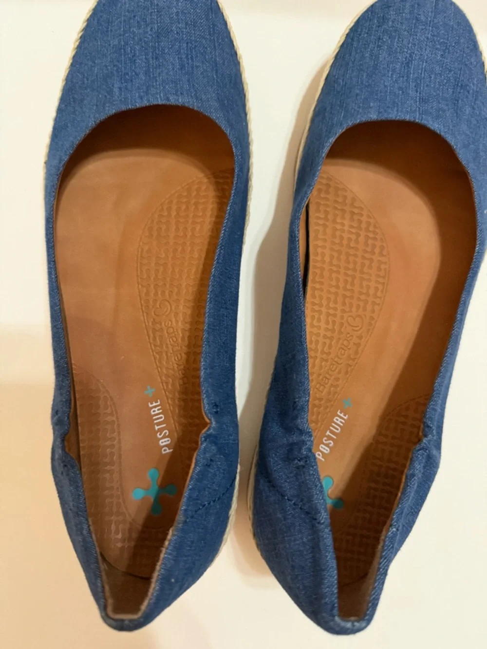 BareTraps Posture Denim Blue Espadrille Slip-On Flats size 7.5